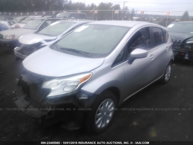 3N1CE2CP8FL418310 - 2015 NISSAN VERSA NOTE S/S PLUS/SV/SL/SR SILVER photo 2