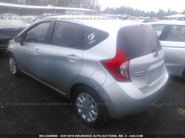 3N1CE2CP8FL418310 - 2015 NISSAN VERSA NOTE S/S PLUS/SV/SL/SR SILVER photo 3