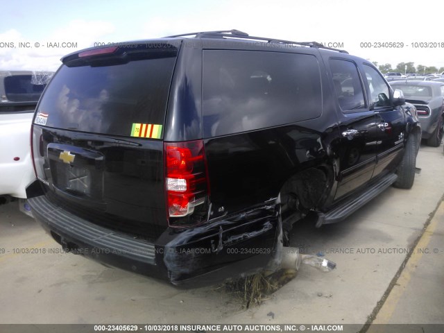 1GNSCHE01DR171422 - 2013 CHEVROLET SUBURBAN C1500  LS BLACK photo 4