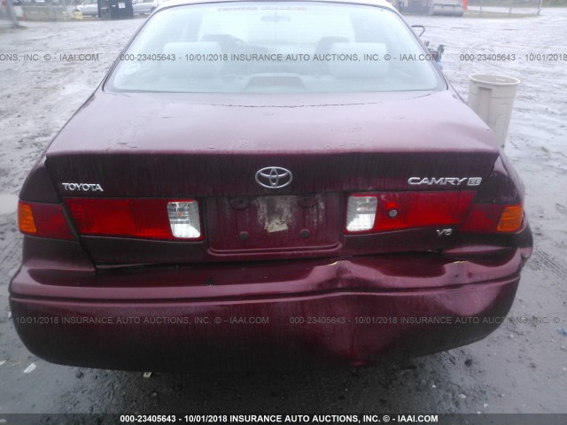 4T1BF22K9YU951556 - 2000 TOYOTA CAMRY LE/XLE MAROON photo 6