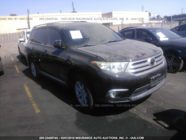 5TDBK3EHXCS113829 - 2012 TOYOTA HIGHLANDER SE BLACK photo 1