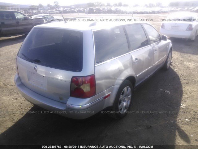 WVWWH63B43E126002 - 2003 VOLKSWAGEN PASSAT GLX GRAY photo 4