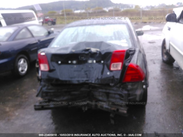 2HGES26722H522189 - 2002 HONDA CIVIC EX BLACK photo 6