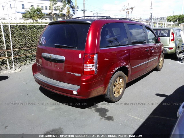 2A4RR5D15AR235430 - 2010 CHRYSLER TOWN & COUNTRY TOURING RED photo 4