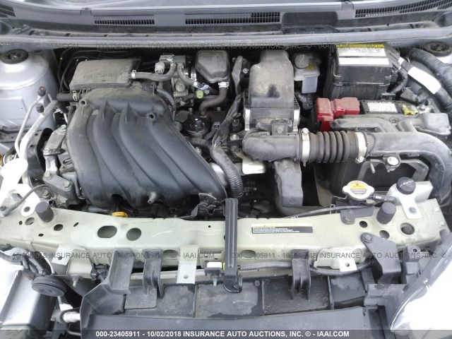 3N1CE2CP7FL370993 - 2015 NISSAN VERSA NOTE S/S PLUS/SV/SL/SR SILVER photo 10