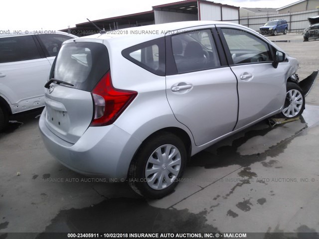 3N1CE2CP7FL370993 - 2015 NISSAN VERSA NOTE S/S PLUS/SV/SL/SR SILVER photo 4