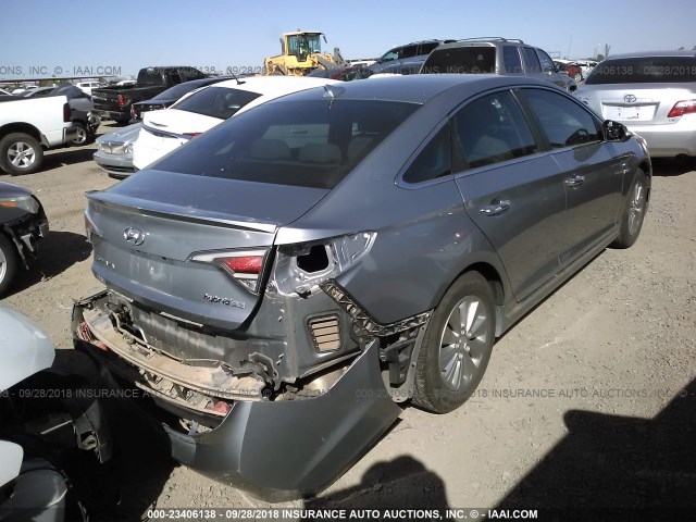 KMHE24L19GA014328 - 2016 HYUNDAI SONATA HYBRID/SE GRAY photo 4