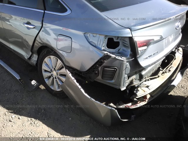 KMHE24L19GA014328 - 2016 HYUNDAI SONATA HYBRID/SE GRAY photo 6