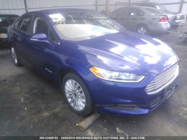 3FA6P0LU7GR386971 - 2016 FORD FUSION SE HYBRID BLUE photo 6