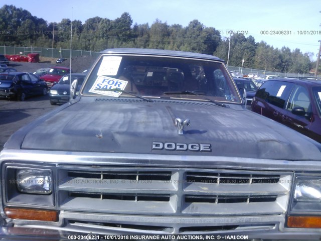 3B4GW12T7GM644562 - 1986 DODGE RAMCHARGER AW-100 GRAY photo 6