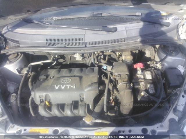 JTKKT624650105886 - 2005 TOYOTA SCION XA ვერცხლისფერი ფოტო 10