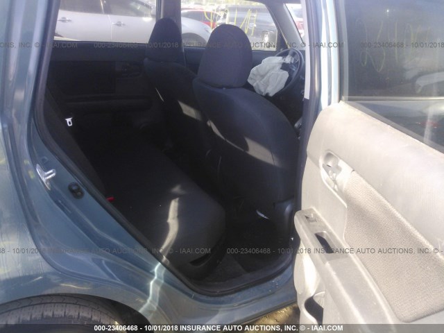 JTLKE50E581013453 - 2008 TOYOTA SCION XB Теңіз түсті фото 8