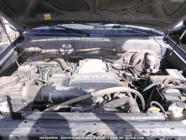 5TBRT341X4S447143 - 2004 TOYOTA TUNDRA ACCESS CAB SR5 GRAY photo 10