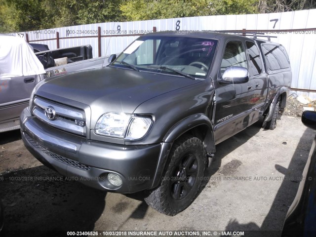 5TBRT341X4S447143 - 2004 TOYOTA TUNDRA ACCESS CAB SR5 GRAY photo 2