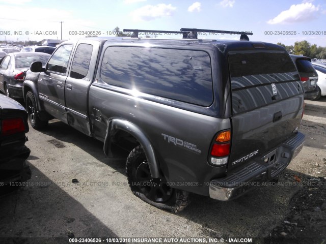 5TBRT341X4S447143 - 2004 TOYOTA TUNDRA ACCESS CAB SR5 GRAY photo 3