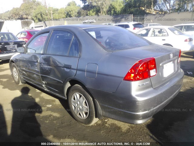 2HGES16325H566284 - 2005 HONDA CIVIC DX VP 灰色 照片 3