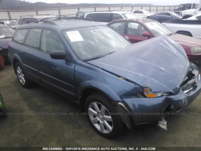 4S4BP61C967329792 - 2006 SUBARU LEGACY OUTBACK 2.5I BLUE photo 1