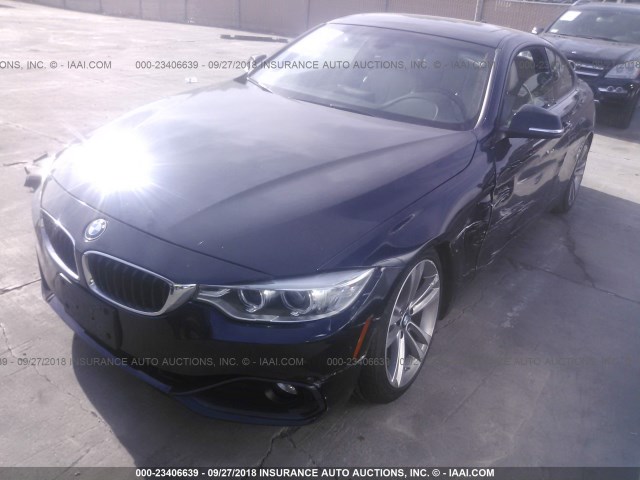 WBA3N7C54FK224557 - 2015 BMW 428 I Dark Blue photo 2