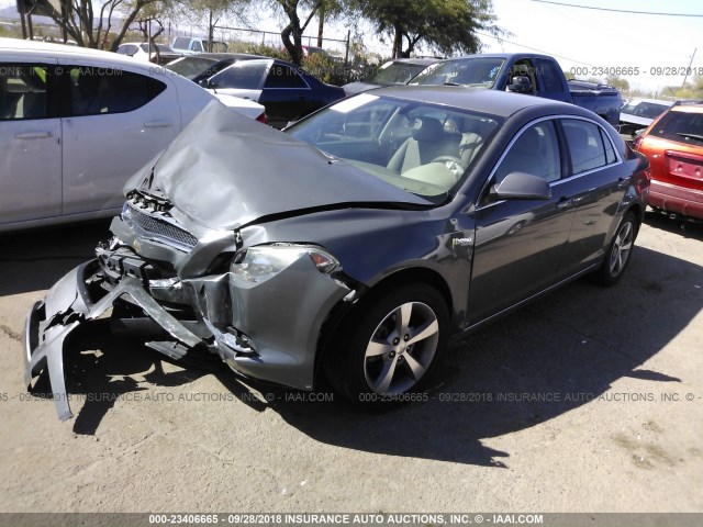 1G1ZF57599F104073 - 2009 CHEVROLET MALIBU HYBRID GRAY photo 2