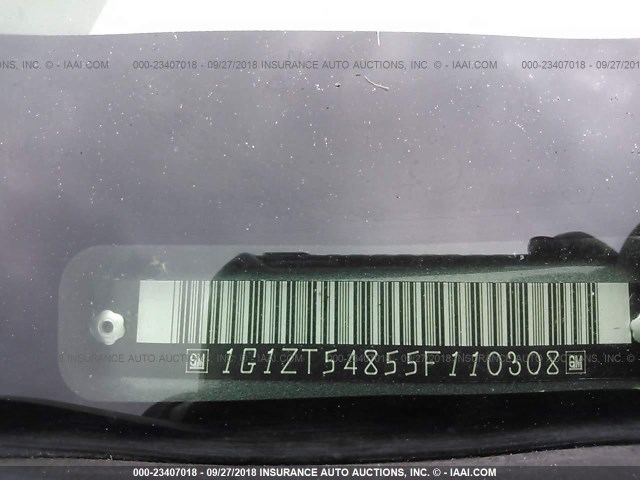 1G1ZT54855F110308 - 2005 CHEVROLET MALIBU LS GRAY photo 9