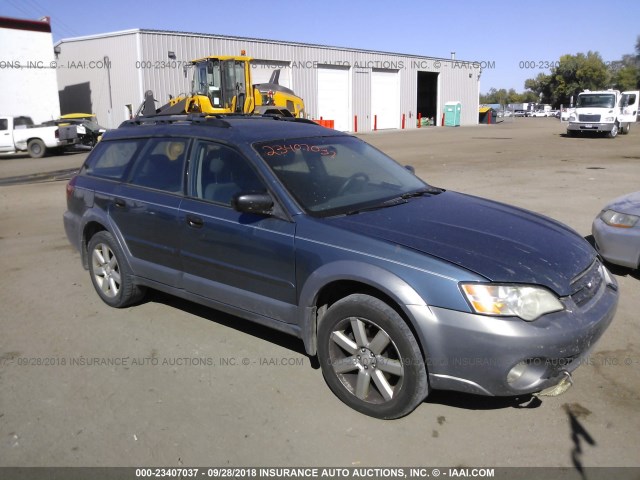 4S4BP61C067319541 - 2006 SUBARU LEGACY OUTBACK 2.5I BLUE photo 1