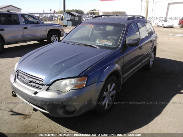 4S4BP61C067319541 - 2006 SUBARU LEGACY OUTBACK 2.5I BLUE photo 2