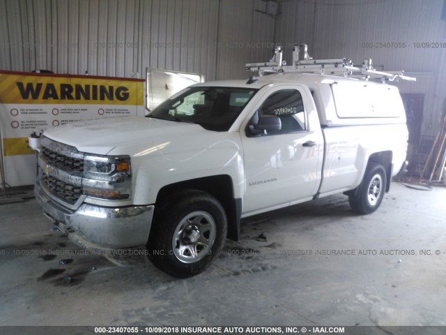 1GCNKNEC4GZ268524 - 2016 CHEVROLET SILVERADO K1500/K1500 LS WHITE photo 2