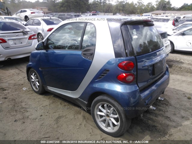 WMEEJ3BA2AK334645 - 2010 SMART FORTWO PURE/PASSION BLUE photo 3
