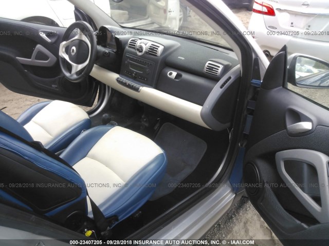 WMEEJ3BA2AK334645 - 2010 SMART FORTWO PURE/PASSION BLUE photo 5