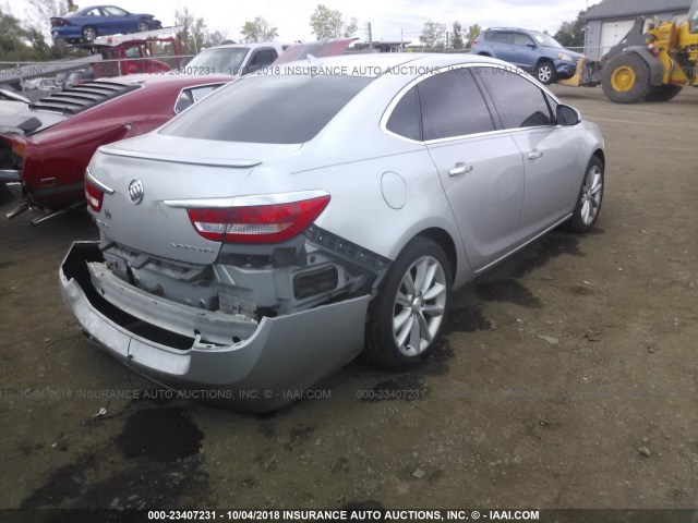 1G4PP5SK2C4151422 - 2012 BUICK VERANO SILVER photo 4