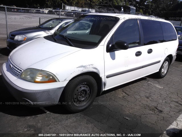 2FMZA51481BB98907 - 2001 FORD WINDSTAR LX WHITE photo 2