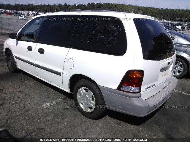 2FMZA51481BB98907 - 2001 FORD WINDSTAR LX WHITE photo 3