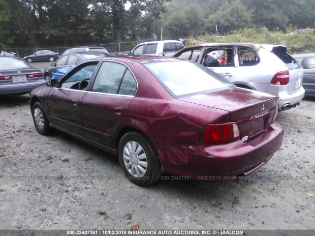 4A3AA46G53E201698 - 2003 MITSUBISHI GALANT ES/LS MAROON photo 3