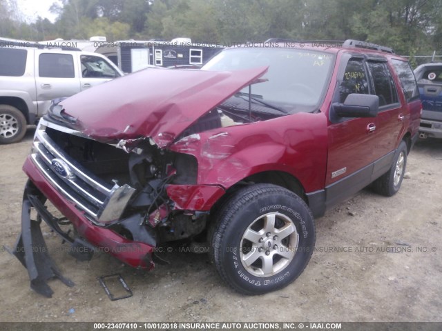1FMFU16577LA76889 - 2007 FORD EXPEDITION XLT RED photo 2