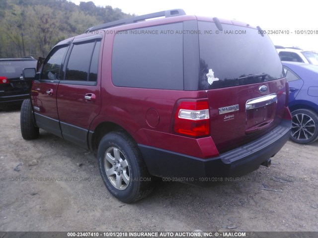 1FMFU16577LA76889 - 2007 FORD EXPEDITION XLT RED photo 3