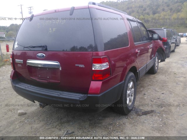 1FMFU16577LA76889 - 2007 FORD EXPEDITION XLT RED photo 4