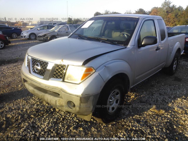 1N6BD06T35C447746 - 2005 NISSAN FRONTIER KING CAB XE SILVER photo 2