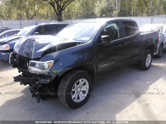 1GCGTCEN6J1255615 - 2018 CHEVROLET COLORADO LT GRAY photo 2