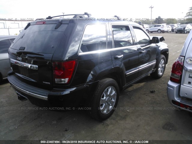 1J8HR68268C101256 - 2008 JEEP GRAND CHEROKEE OVERLAND BLACK photo 4