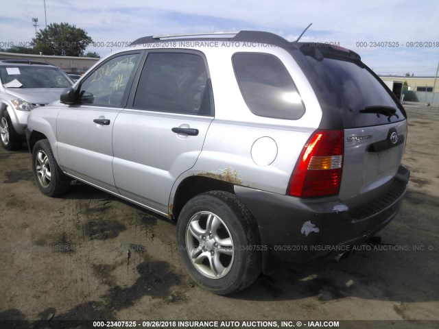 KNDJF723X67206042 - 2006 KIA NEW SPORTAGE  SILVER photo 3