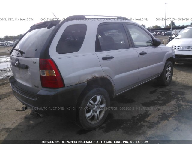 KNDJF723X67206042 - 2006 KIA NEW SPORTAGE  SILVER photo 4