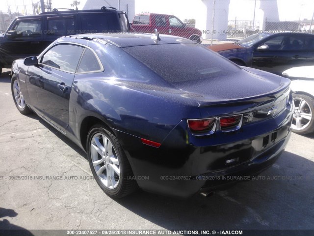 2G1FA1E32C9178172 - 2012 CHEVROLET CAMARO LS BLUE photo 3