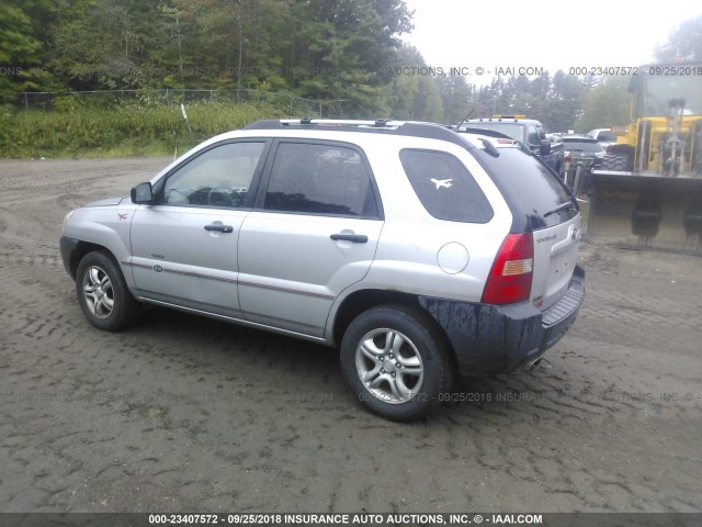 KNDJE723587506450 - 2008 KIA SPORTAGE EX/LX SILVER photo 3