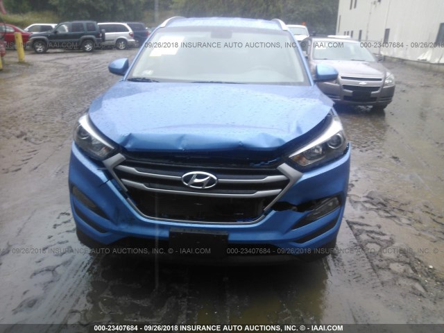 KM8J3CA47JU718553 - 2018 HYUNDAI TUCSON BLUE photo 6