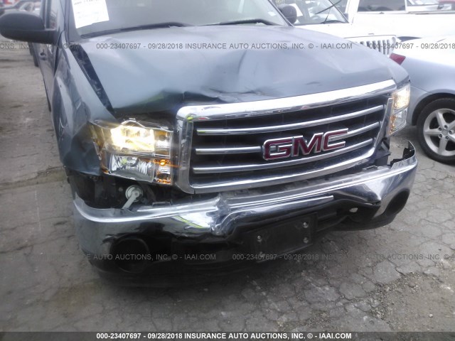 1GTR1VEA1CZ186747 - 2012 GMC SIERRA C1500 SLE BLUE photo 6