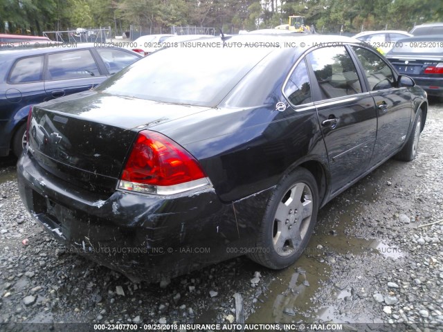 2G1WD58C289286003 - 2008 CHEVROLET IMPALA SUPER SPORT BLACK photo 4