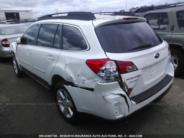 4S4BRDNCXE2297973 - 2014 SUBARU OUTBACK 3.6R LIMITED WHITE photo 3