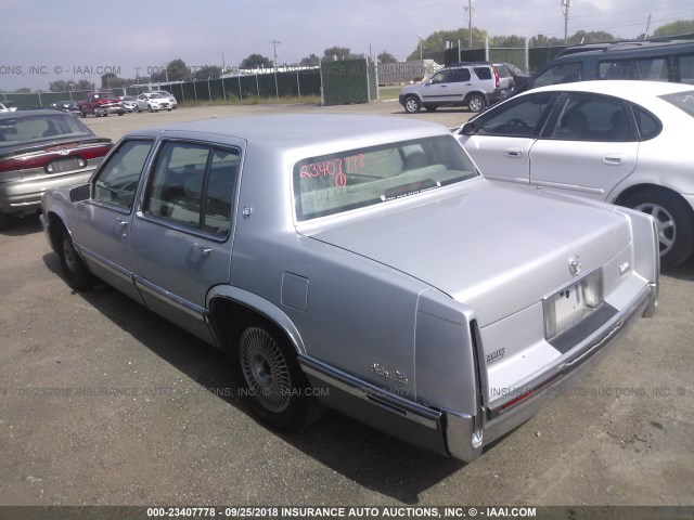 1G6CD53B4P4254196 - 1993 CADILLAC DEVILLE SILVER photo 3