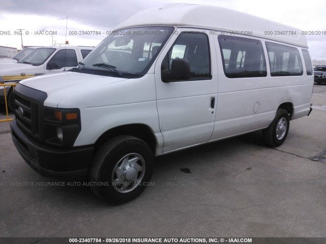 1FTNS2EWXBDA34404 - 2011 FORD ECONOLINE E250 VAN WHITE photo 2