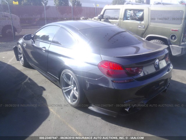 WBSLX9C56DD159911 - 2013 BMW M6 BLACK photo 3